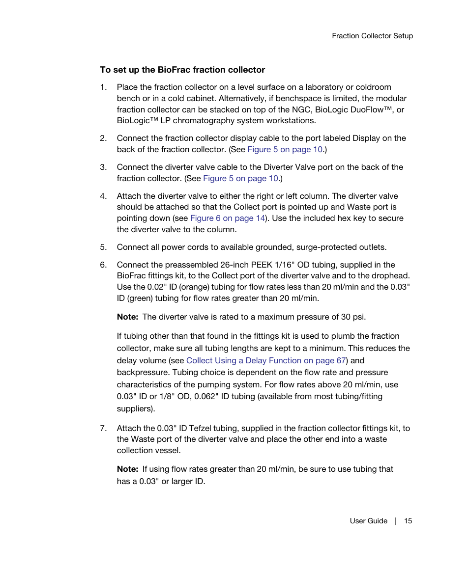 Bio-Rad BioFrac™ Fraction Collector User Manual | Page 23 / 106