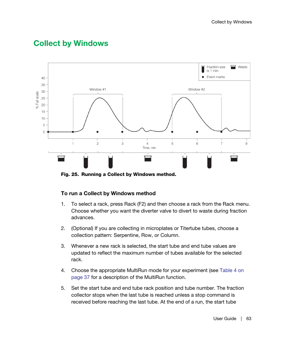 Collect by windows | Bio-Rad BioFrac™ Fraction Collector User Manual | Page 71 / 106