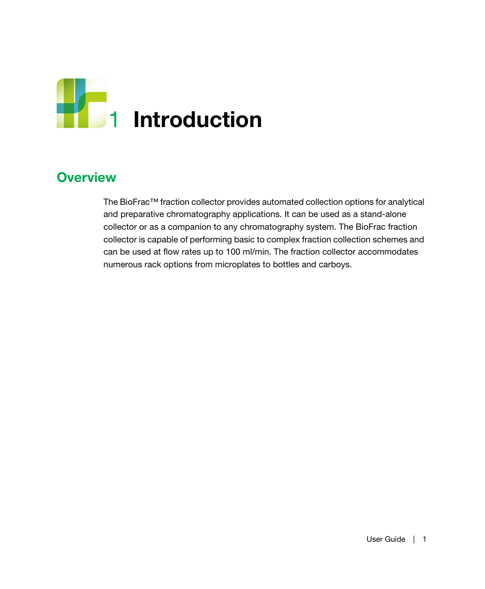 Bio-Rad BioFrac™ Fraction Collector User Manual | Page 9 / 106