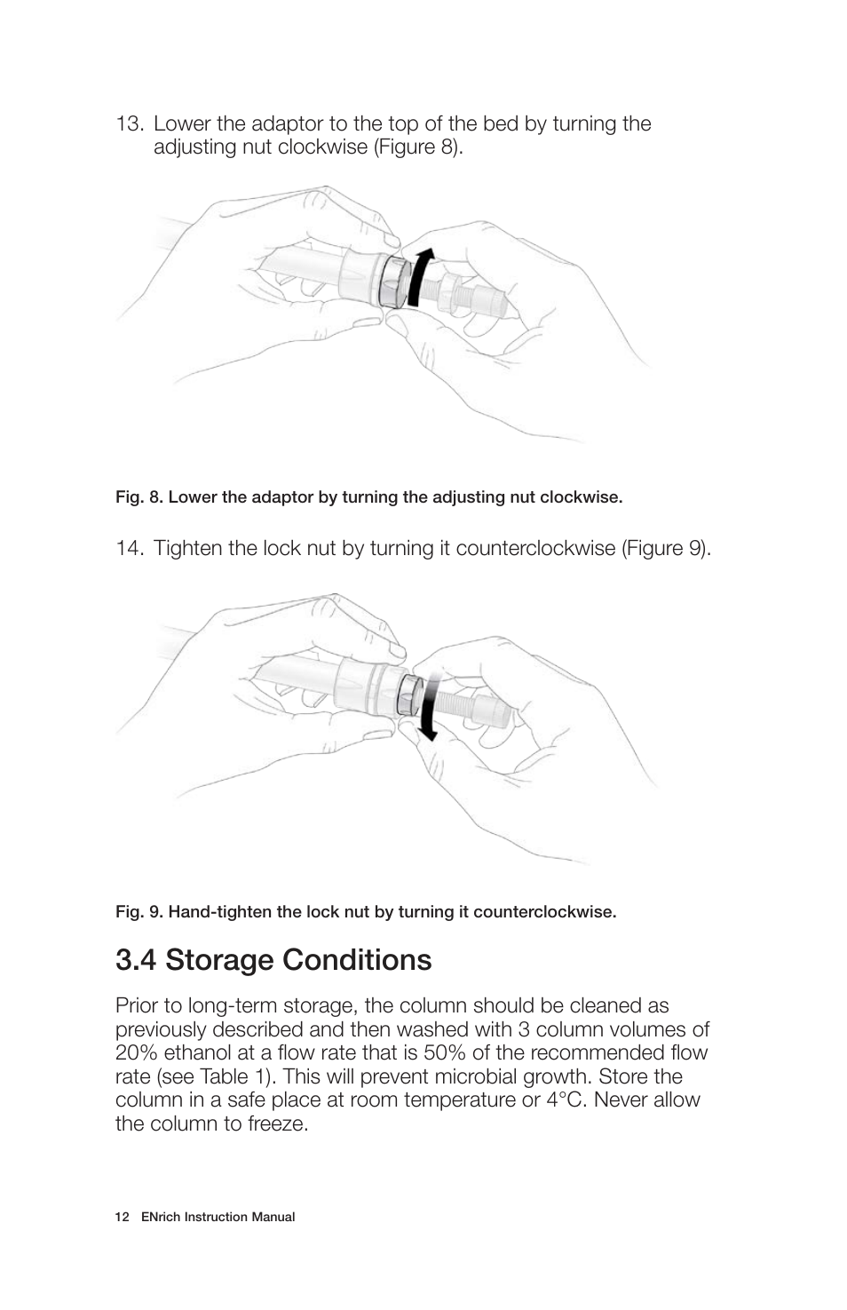 4 storage conditions | Bio-Rad ENrich™ High-Resolution Ion Exchange Columns User Manual | Page 16 / 20