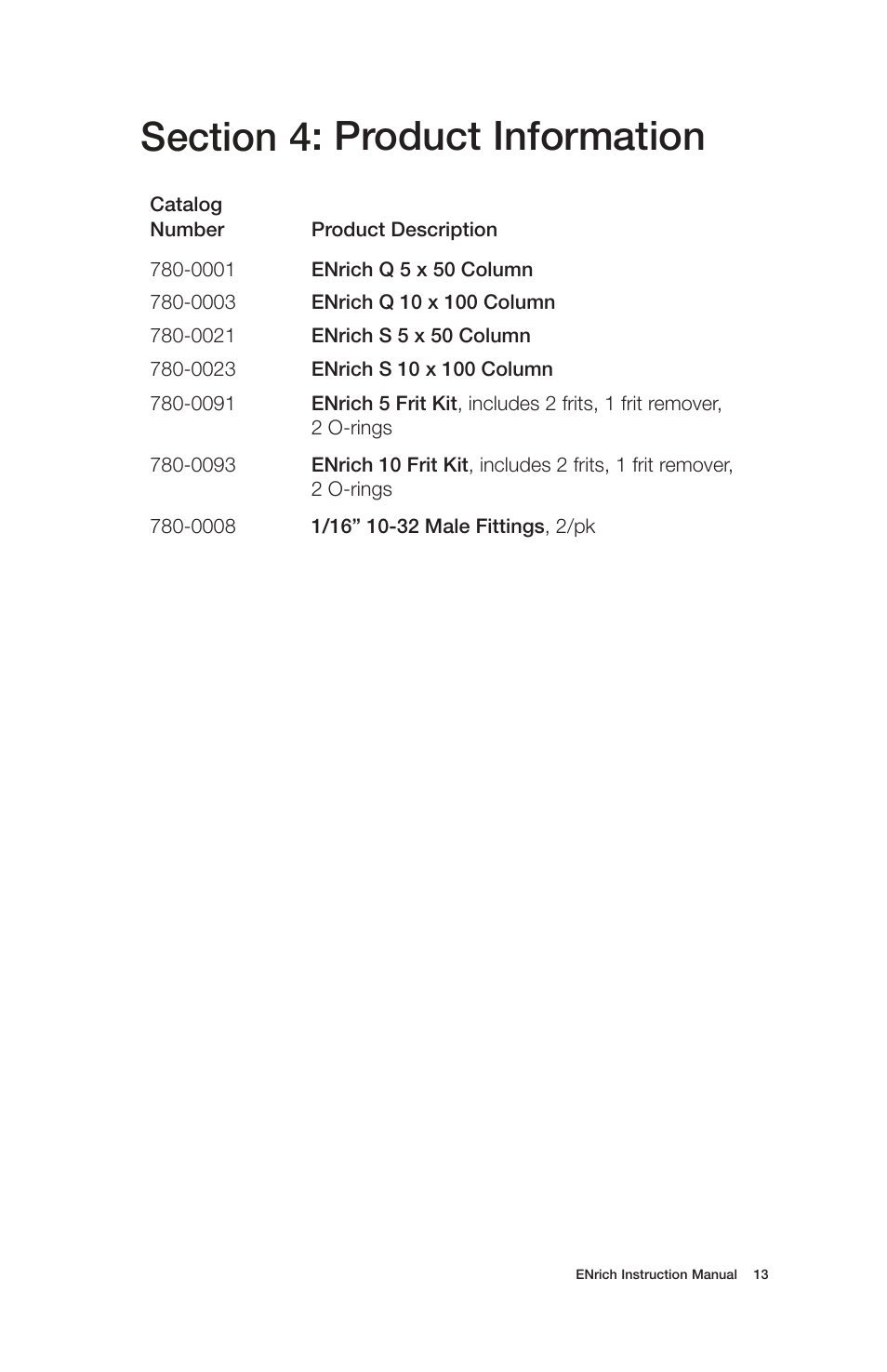 Bio-Rad ENrich™ High-Resolution Ion Exchange Columns User Manual | Page 17 / 20