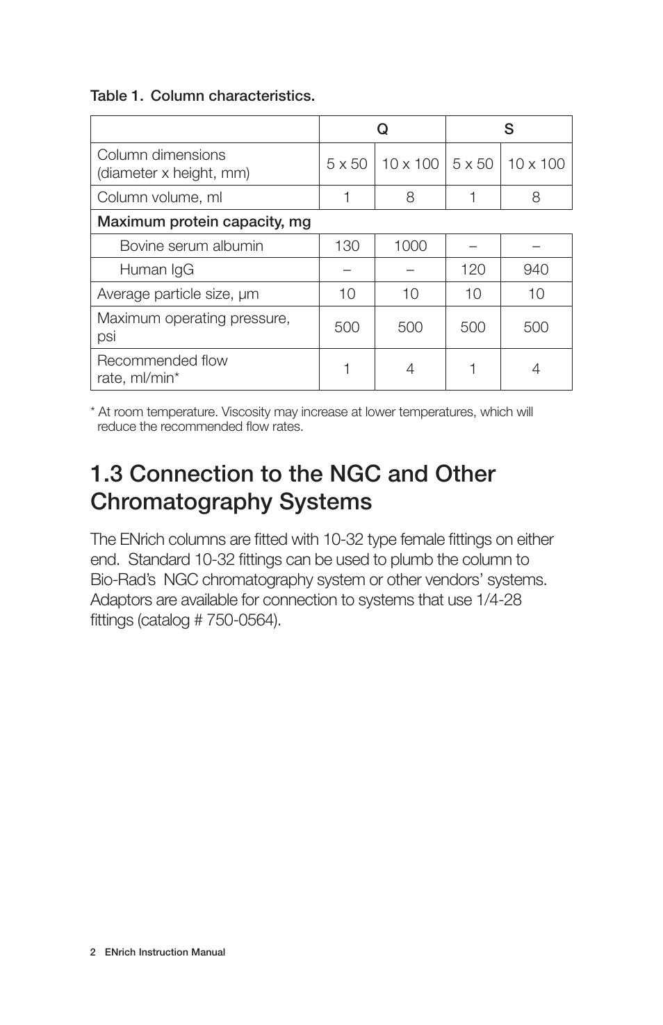 Bio-Rad ENrich™ High-Resolution Ion Exchange Columns User Manual | Page 6 / 20