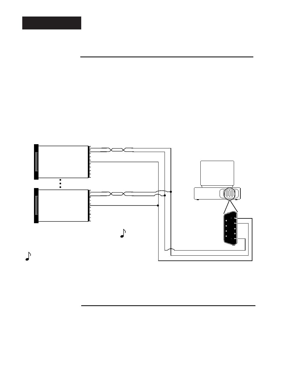 Eia-485, Eia-485 interface pinouts, Connecting the control and computer | Eia-485 interface wiring, Connecting the control and the computer | Black Box 945 User Manual | Page 6 / 28