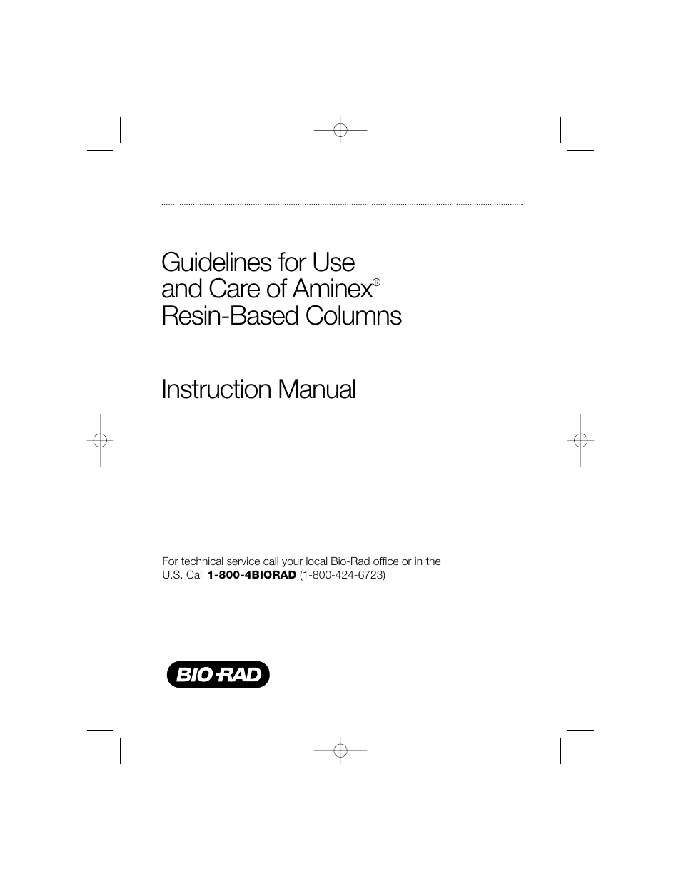 Bio-Rad Aminex Organic Acid and Alcohol Analysis Columns User Manual | 22 pages