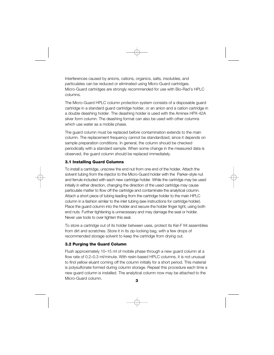 Bio-Rad Aminex Organic Acid and Alcohol Analysis Columns User Manual | Page 5 / 22