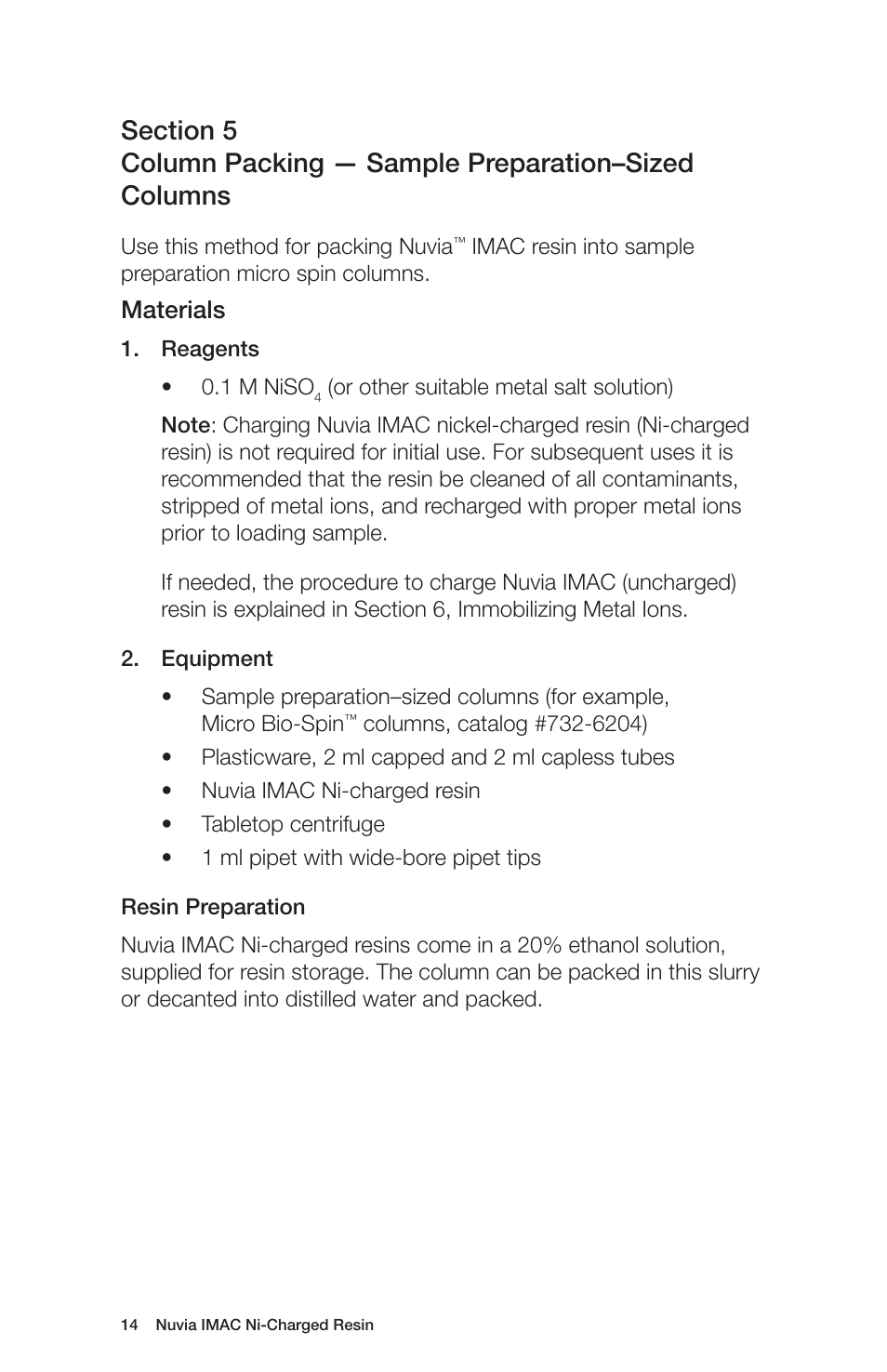 Materials | Bio-Rad Nuvia™ IMAC Resin User Manual | Page 18 / 40