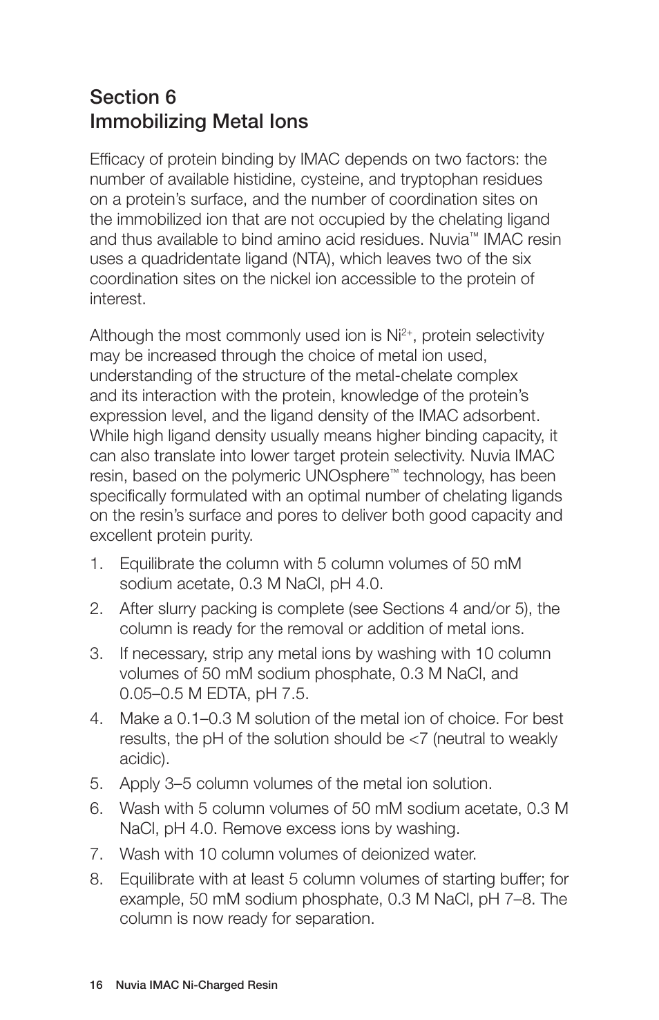 Bio-Rad Nuvia™ IMAC Resin User Manual | Page 20 / 40