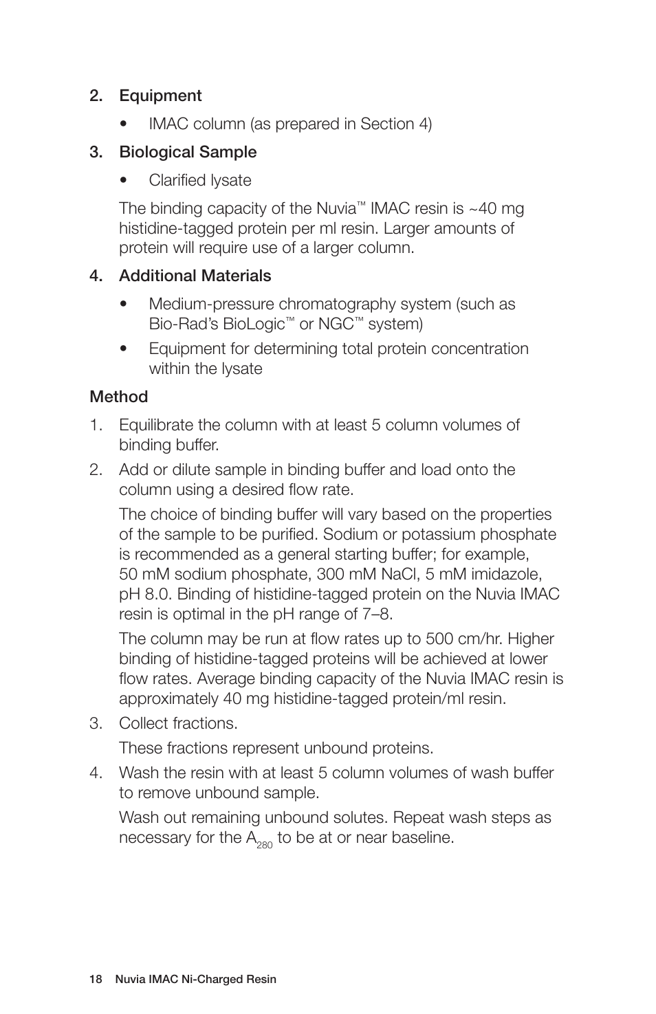 Bio-Rad Nuvia™ IMAC Resin User Manual | Page 22 / 40