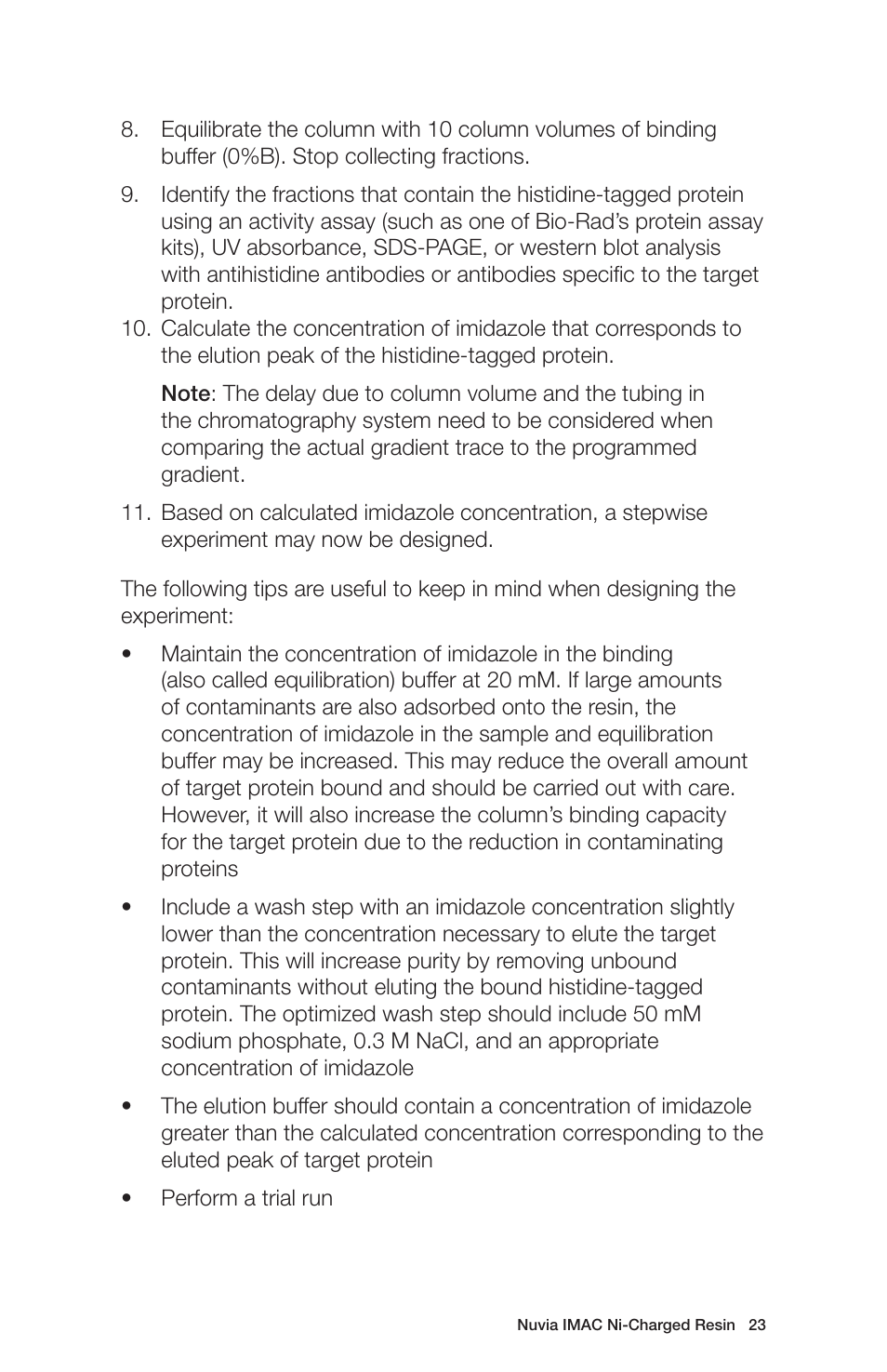 Bio-Rad Nuvia™ IMAC Resin User Manual | Page 27 / 40