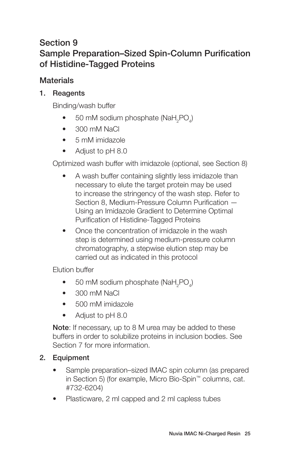 Materials | Bio-Rad Nuvia™ IMAC Resin User Manual | Page 29 / 40