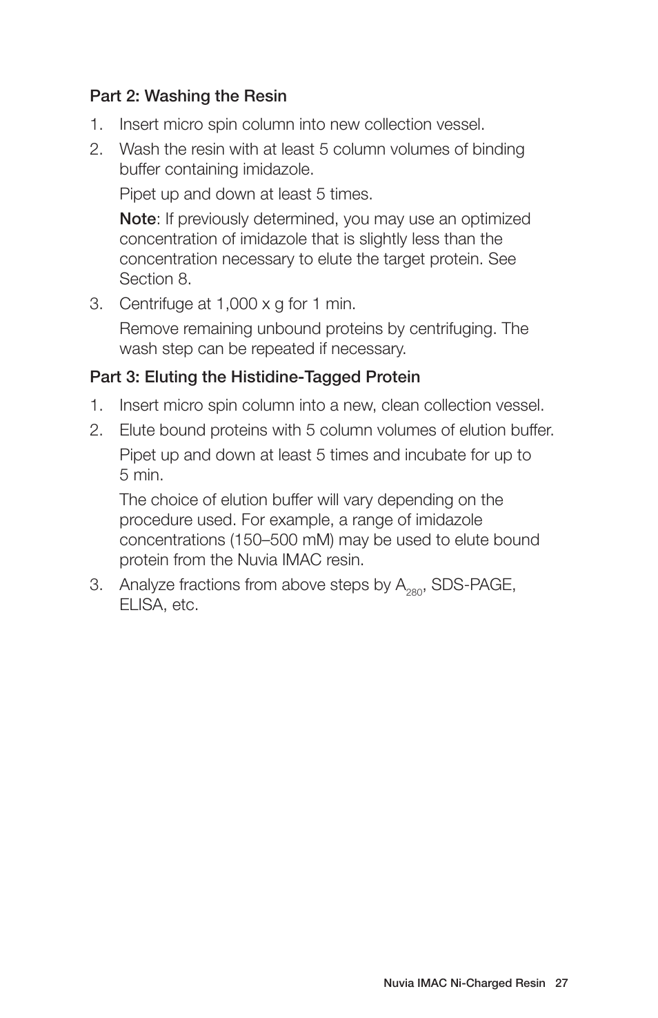 Bio-Rad Nuvia™ IMAC Resin User Manual | Page 31 / 40