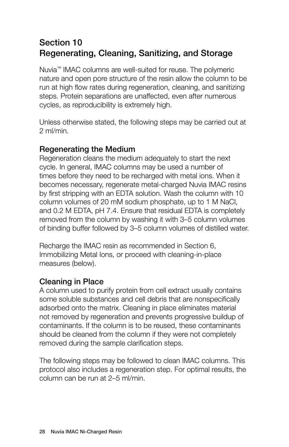 Bio-Rad Nuvia™ IMAC Resin User Manual | Page 32 / 40