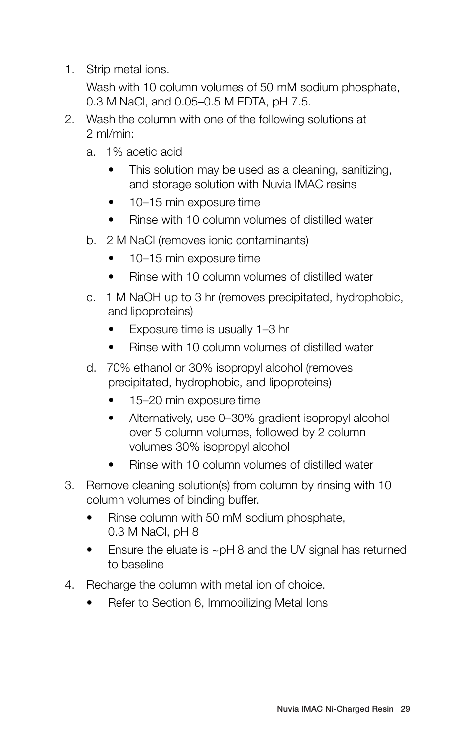 Bio-Rad Nuvia™ IMAC Resin User Manual | Page 33 / 40