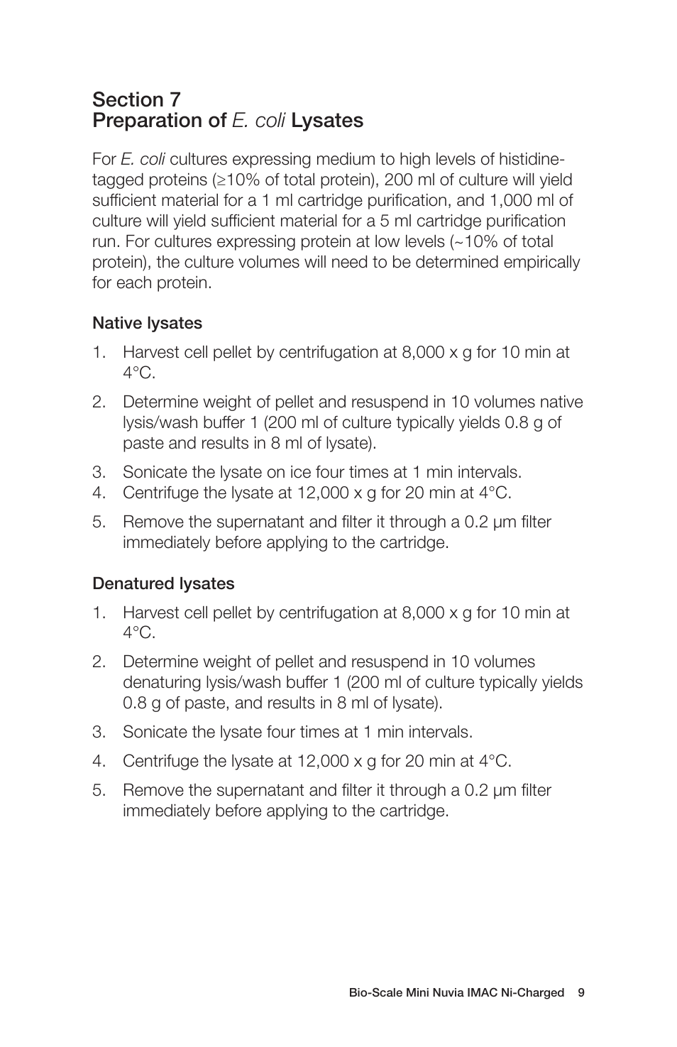 Bio-Rad Nuvia™ IMAC Resin User Manual | Page 13 / 24