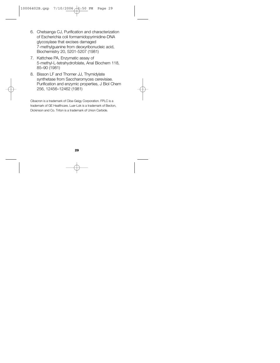 Bio-Rad Bio-Scale™ Mini Affi-Gel® Blue Cartridges User Manual | Page 35 / 36