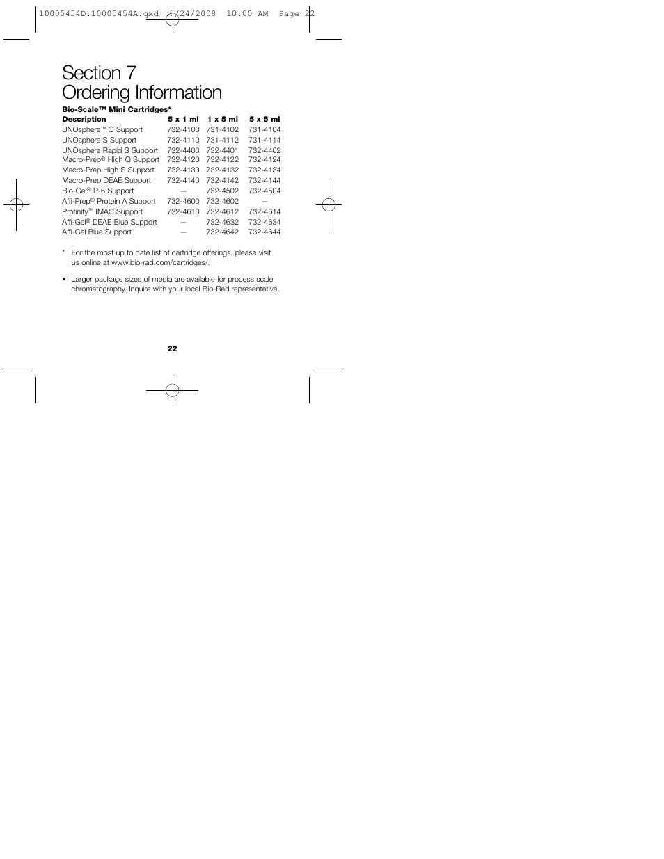 Bio-Rad UNOsphere™ Rapid S Media User Manual | Page 26 / 32