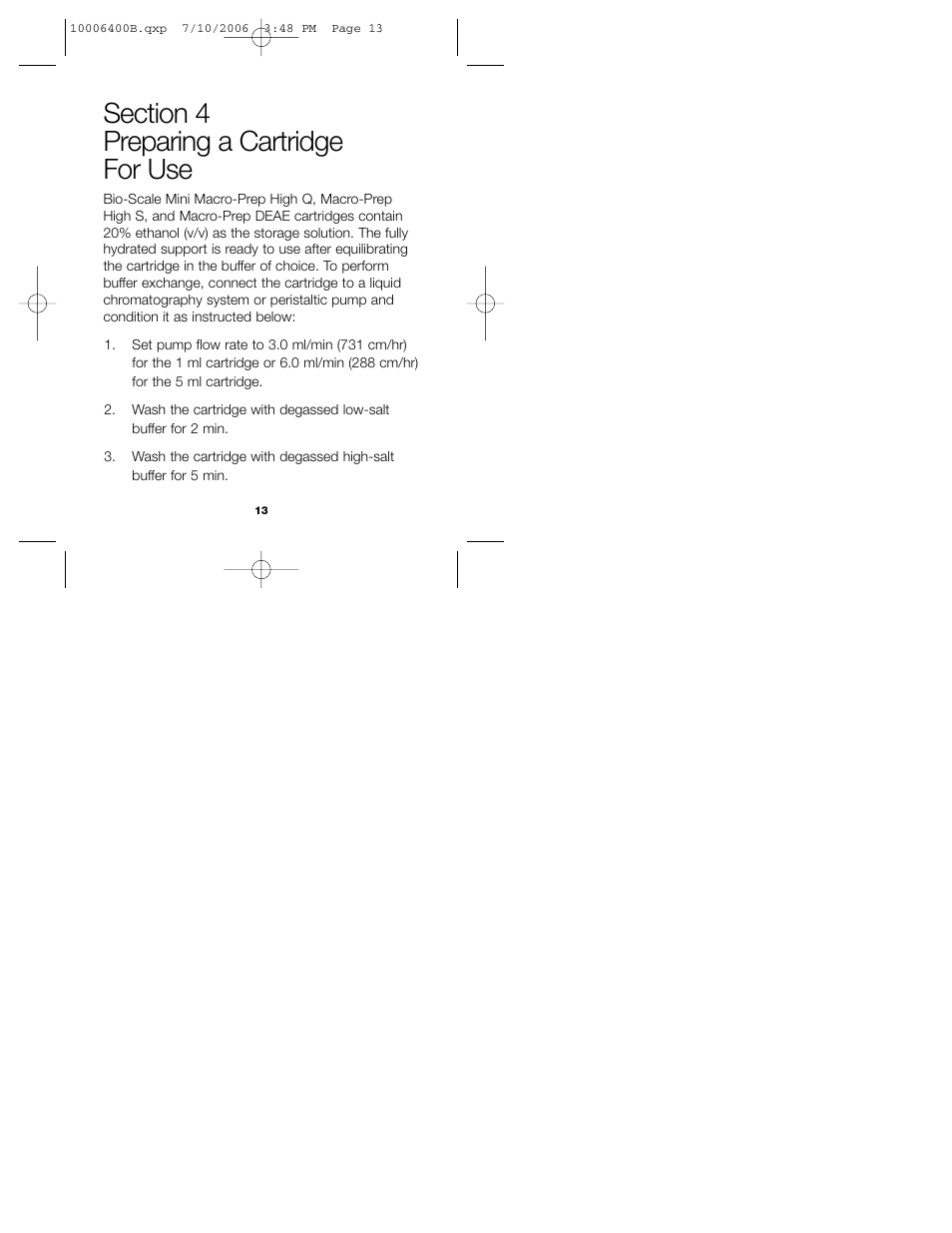 Bio-Rad Bio-Scale™ Mini Macro-Prep® High Q and Macro-Prep High S Cartridges User Manual | Page 17 / 28