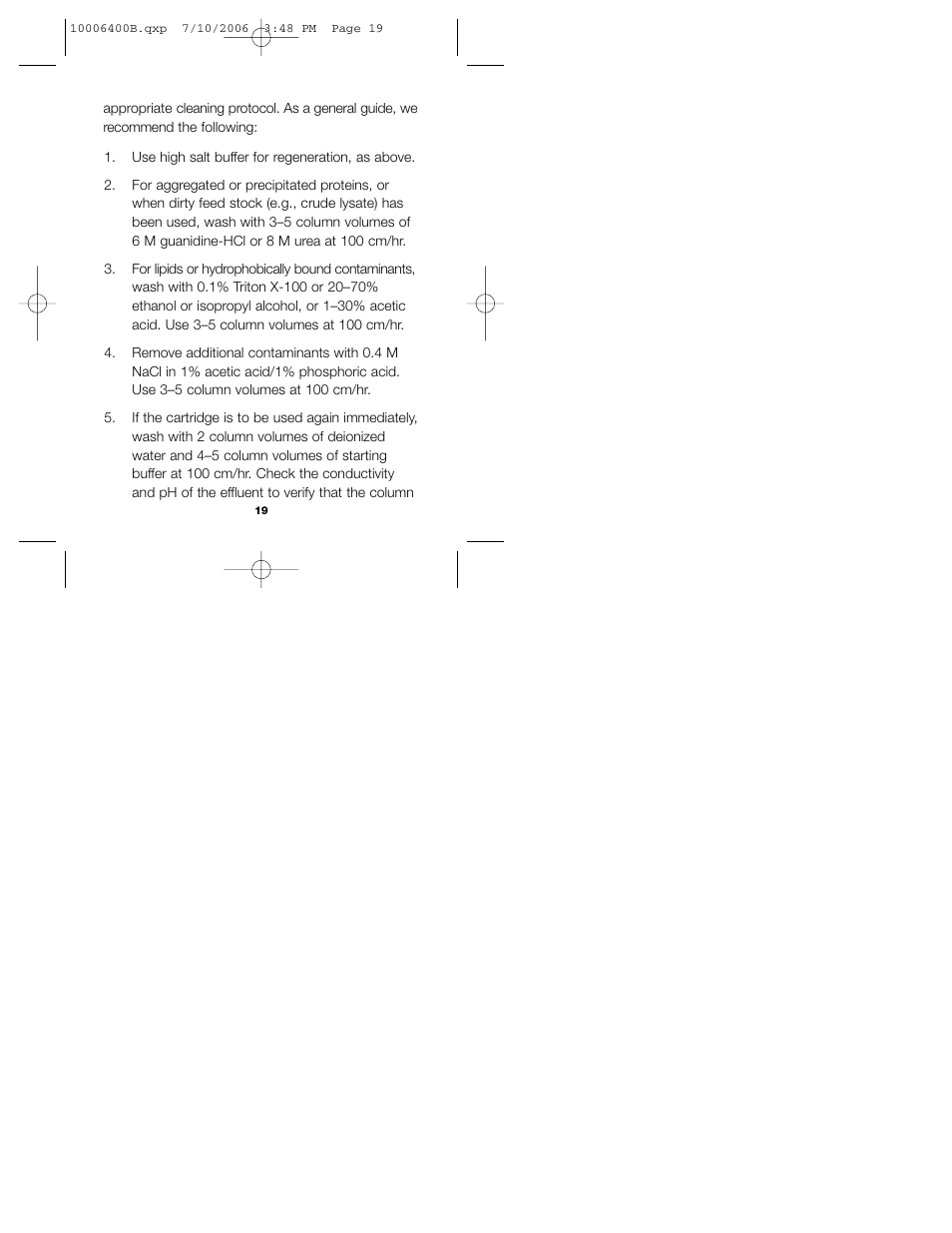 Bio-Rad Bio-Scale™ Mini Macro-Prep® High Q and Macro-Prep High S Cartridges User Manual | Page 23 / 28