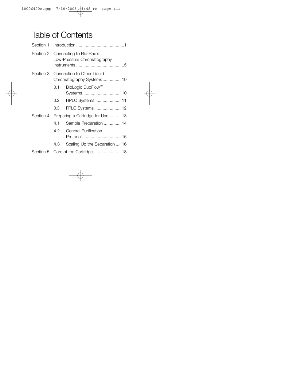 Bio-Rad Bio-Scale™ Mini Macro-Prep® High Q and Macro-Prep High S Cartridges User Manual | Page 3 / 28