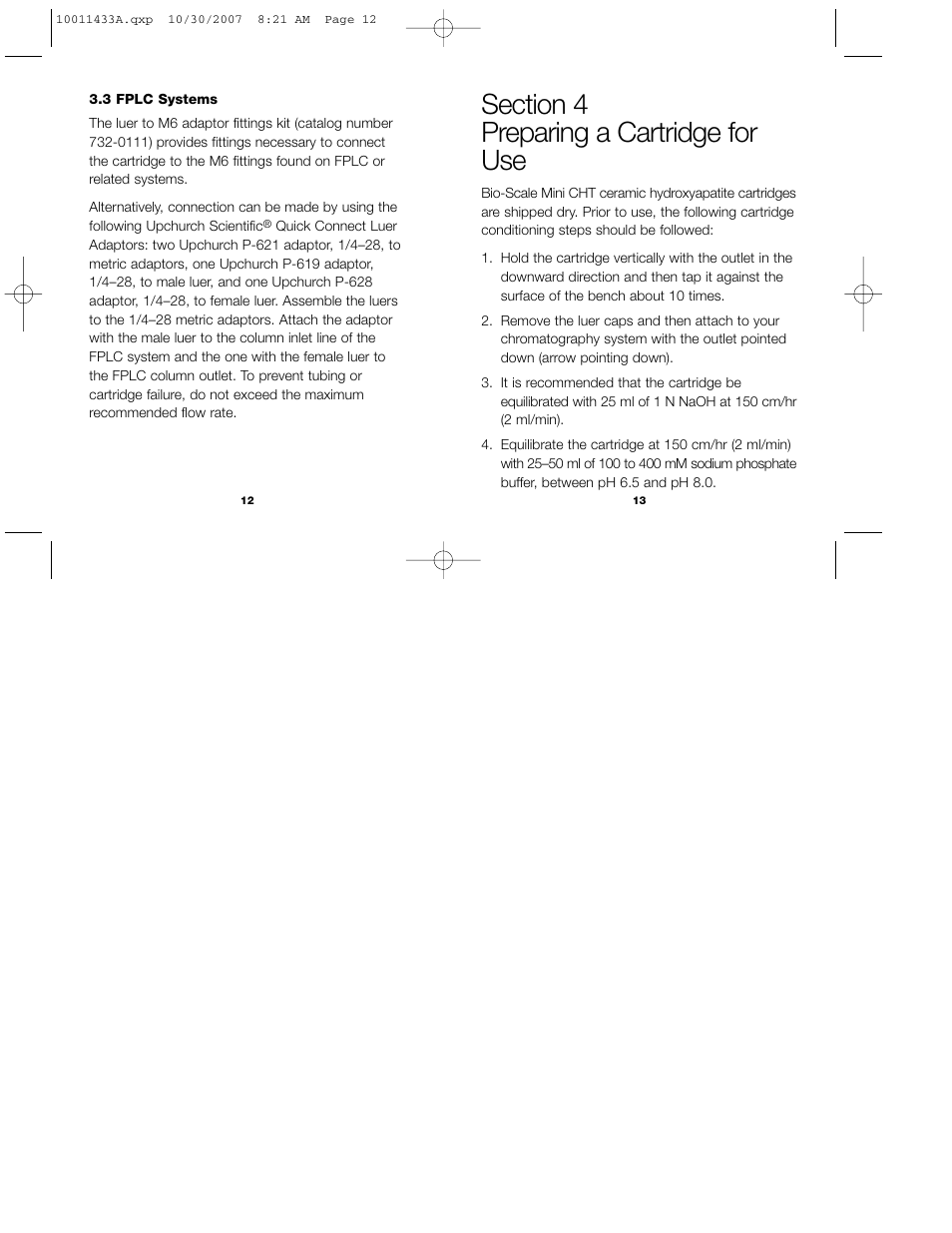 Bio-Rad Bio-Scale™ Mini CHT™ 40 µm Cartridges User Manual | Page 10 / 17