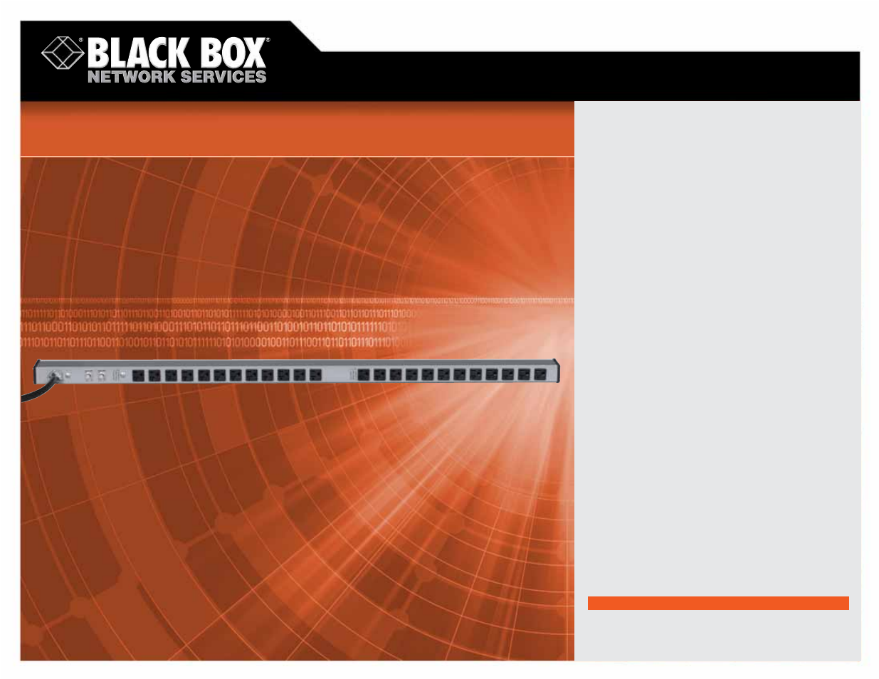 Black Box Dual-Circuit Power Distribution Unit User Manual | 1 page