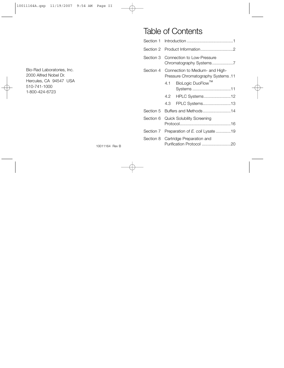 Bio-Rad Profinity eXact™ Purification and Tag Cleavage Consumables User Manual | Page 2 / 18