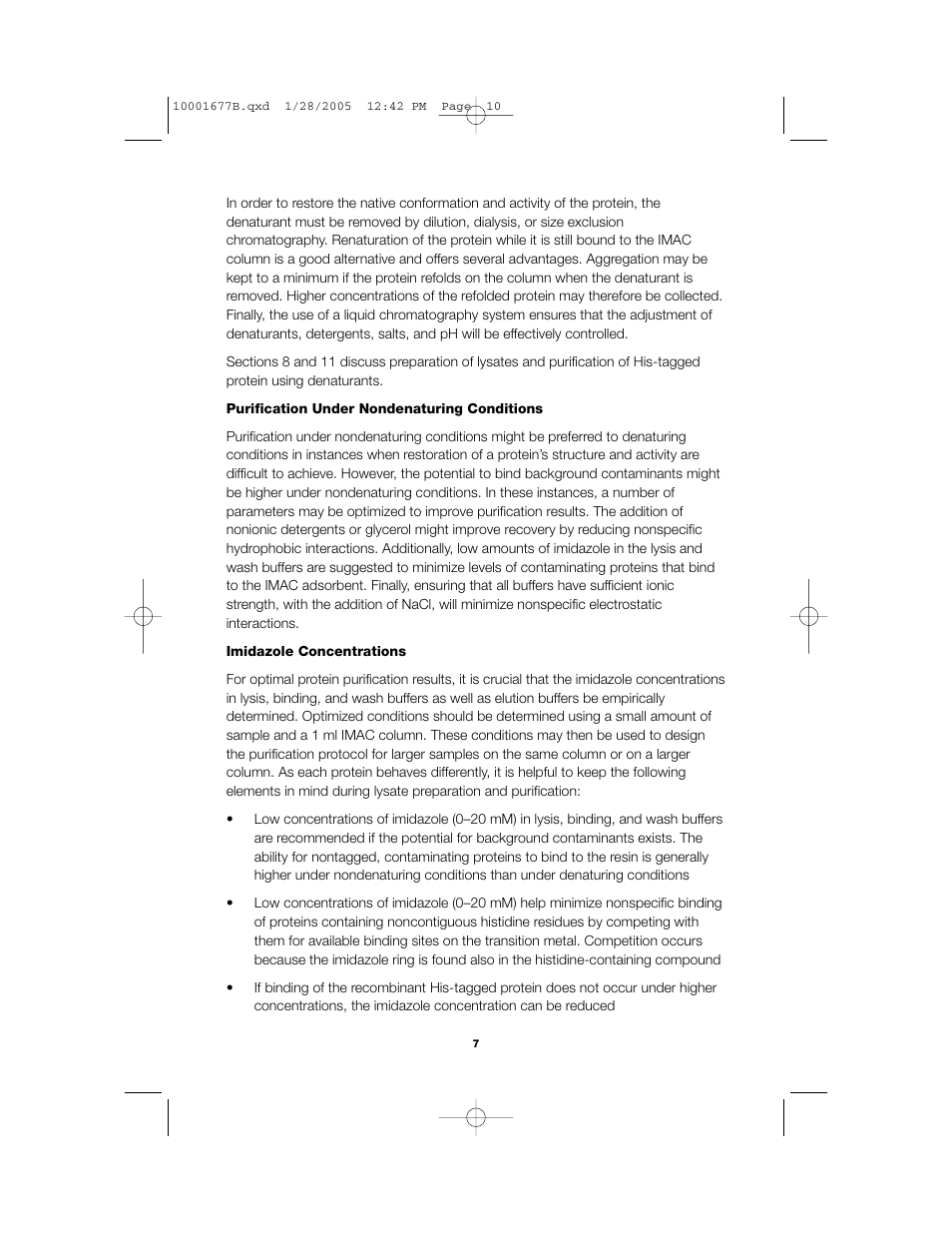 Bio-Rad Profinity IMAC Resins User Manual | Page 11 / 52