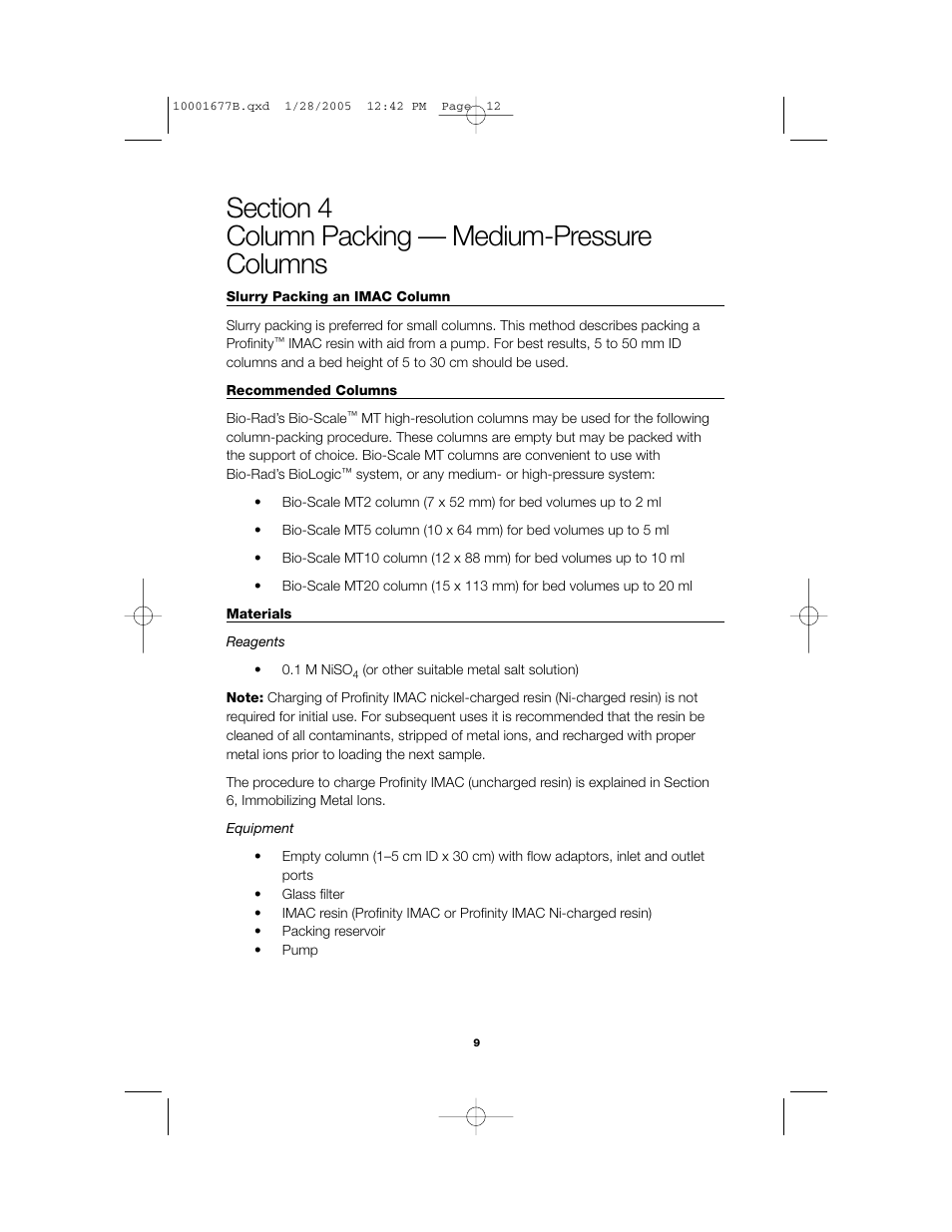 Bio-Rad Profinity IMAC Resins User Manual | Page 13 / 52