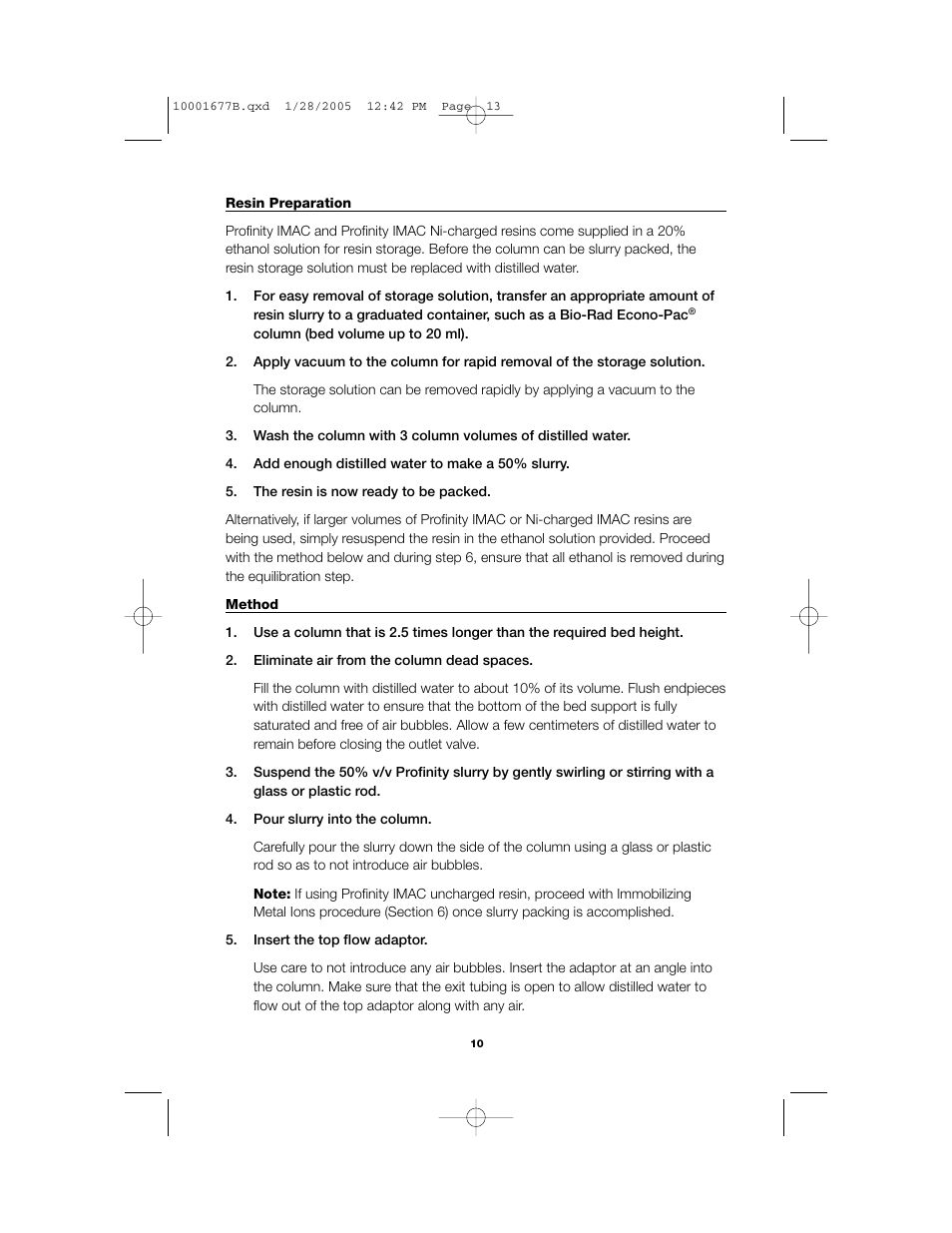 Bio-Rad Profinity IMAC Resins User Manual | Page 14 / 52