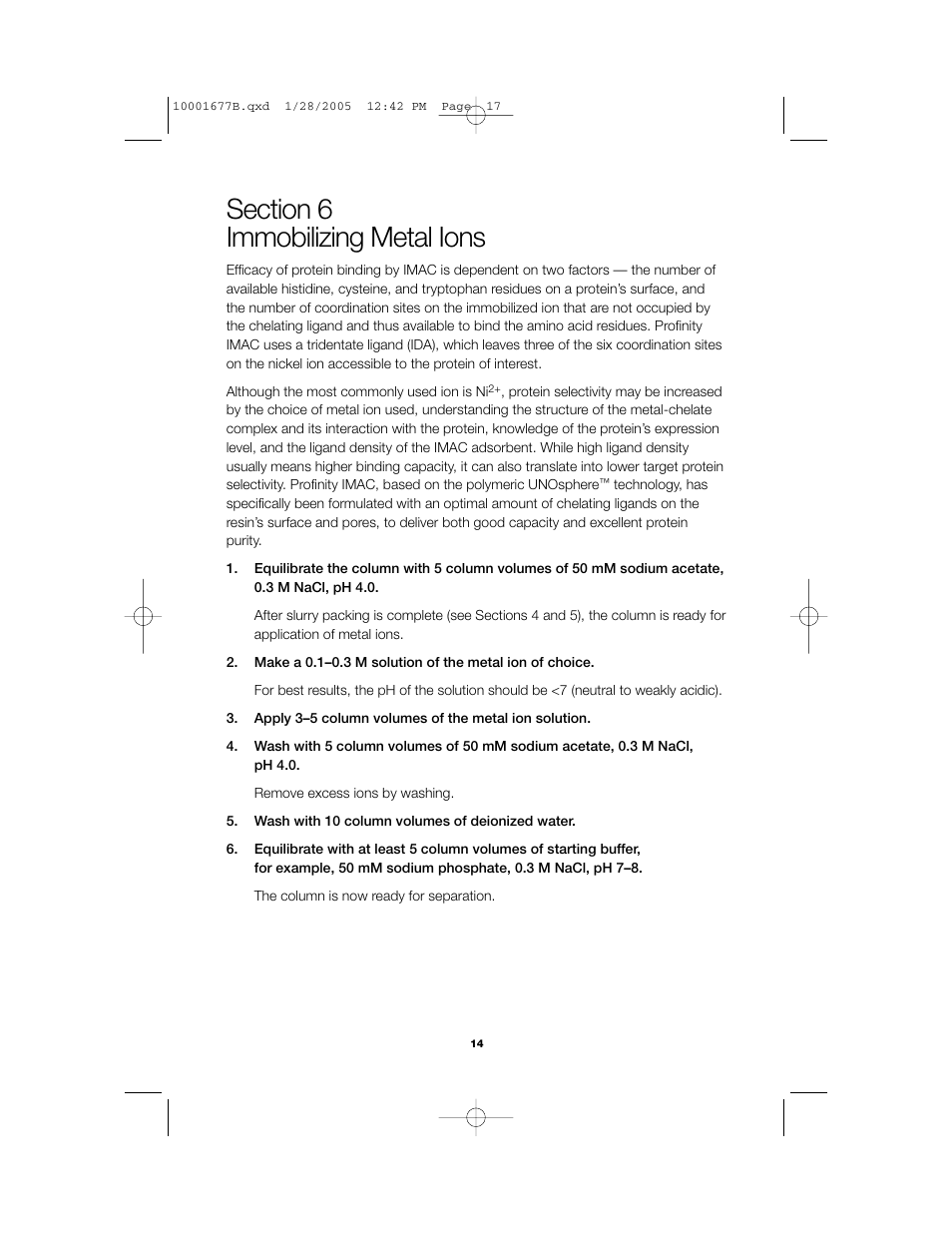 Bio-Rad Profinity IMAC Resins User Manual | Page 18 / 52
