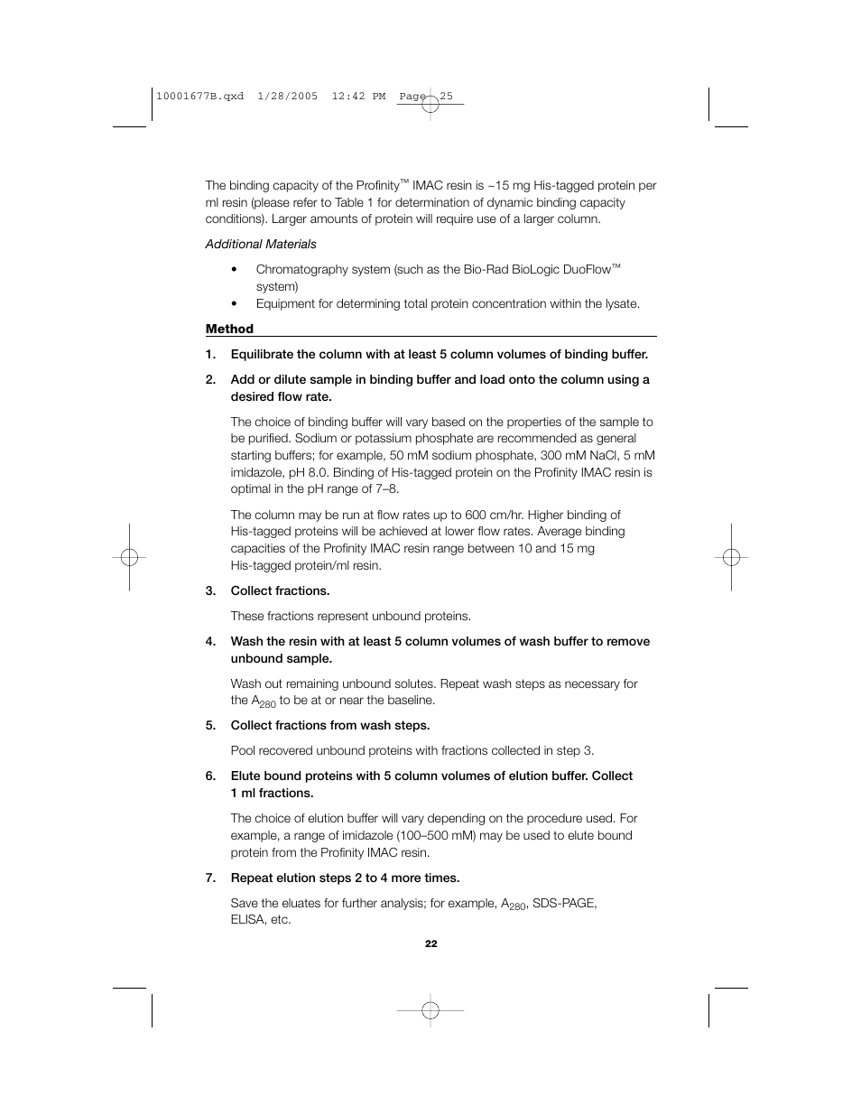 Bio-Rad Profinity IMAC Resins User Manual | Page 26 / 52