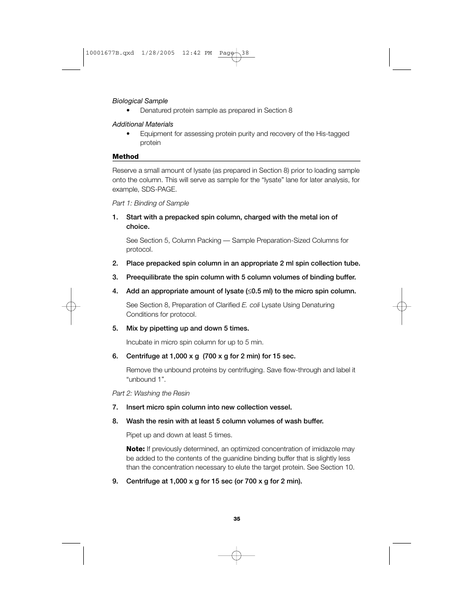 Bio-Rad Profinity IMAC Resins User Manual | Page 39 / 52