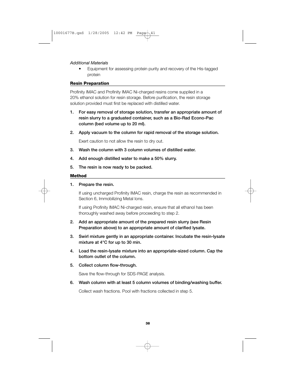 Bio-Rad Profinity IMAC Resins User Manual | Page 42 / 52