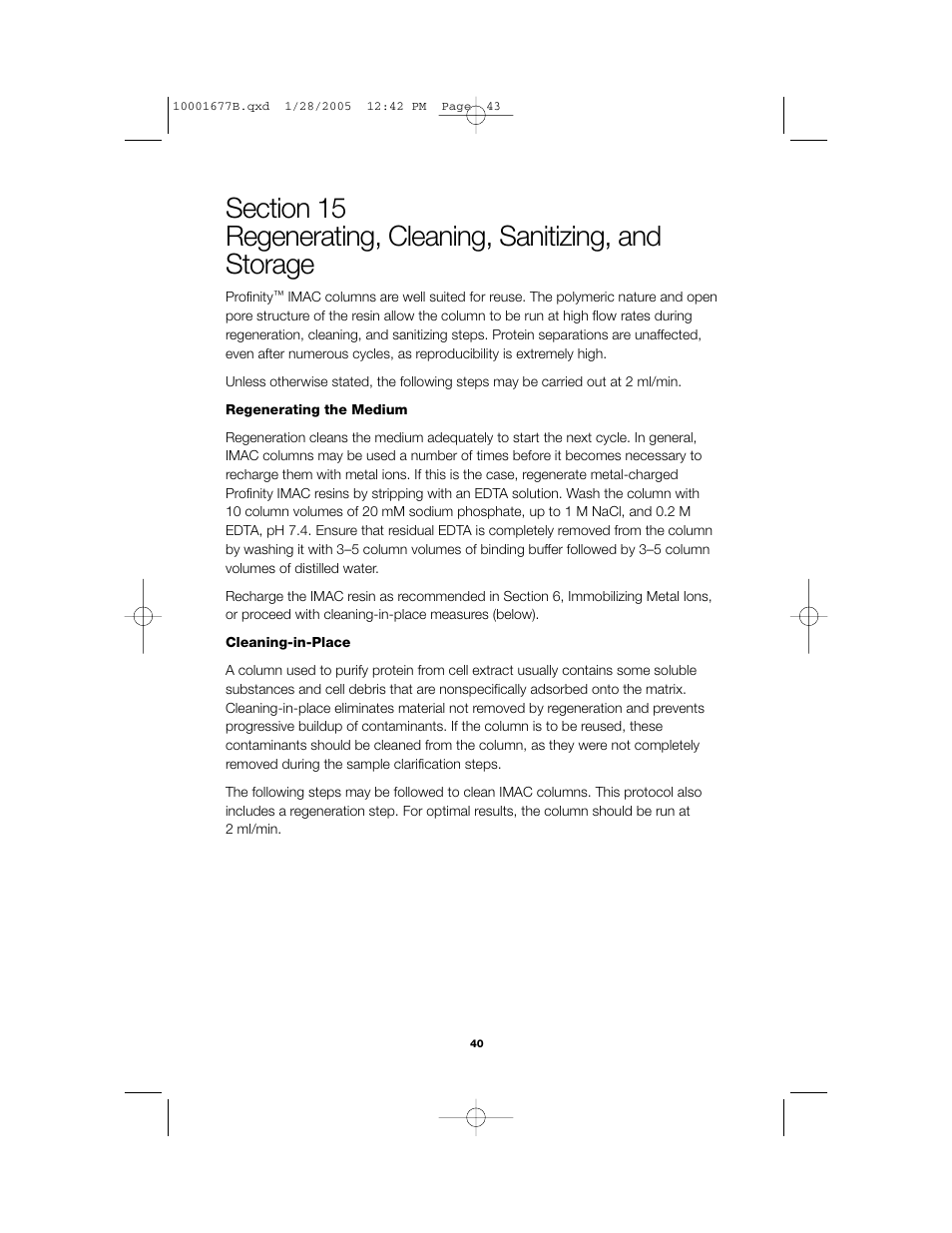 Bio-Rad Profinity IMAC Resins User Manual | Page 44 / 52