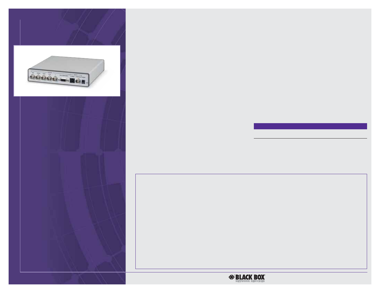 3 of 3, Tech specs | Black Box AC215A User Manual | Page 3 / 3