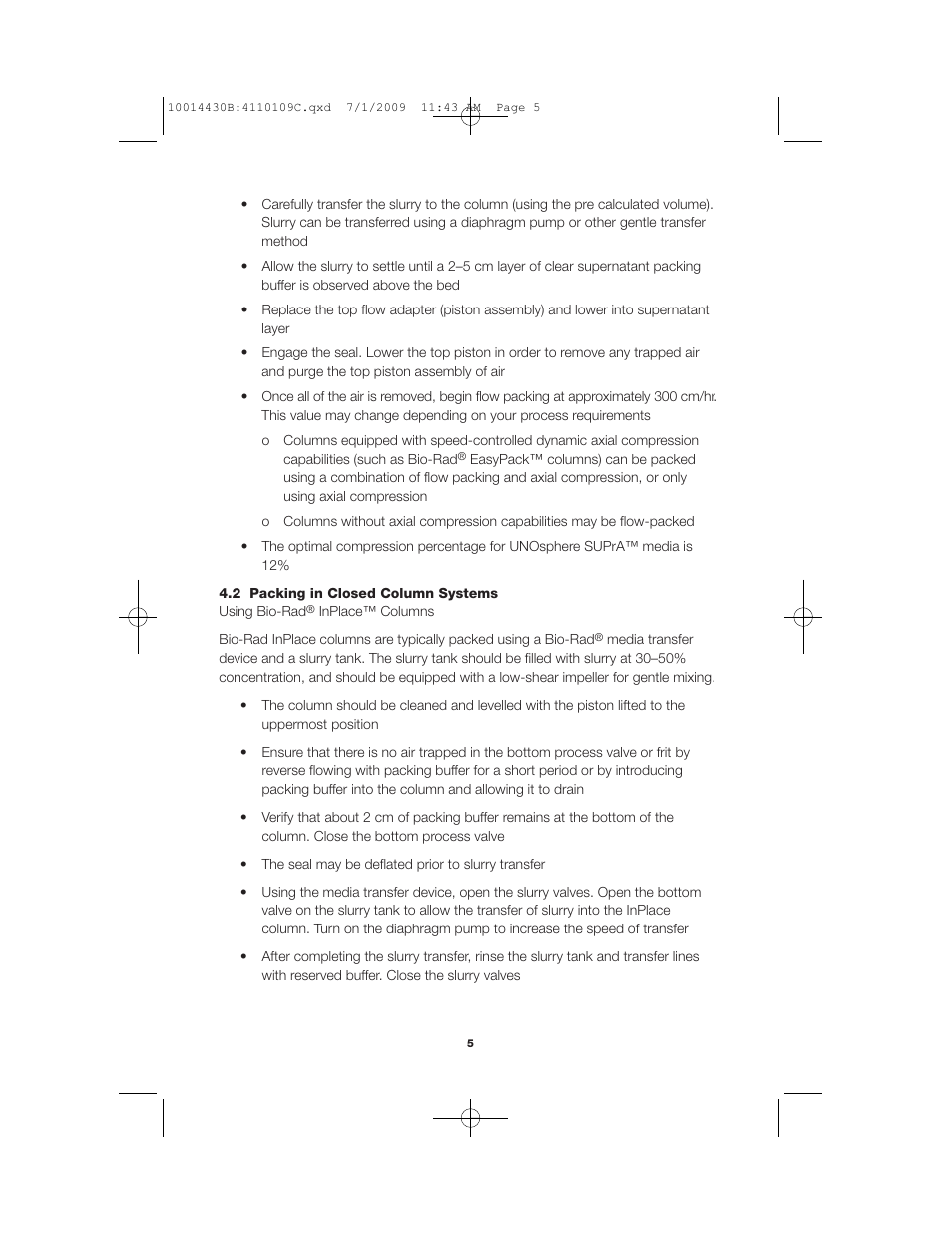 Bio-Rad Bio-Scale™ Mini UNOsphere SUPrA™ Affinity Cartridges User Manual | Page 9 / 16