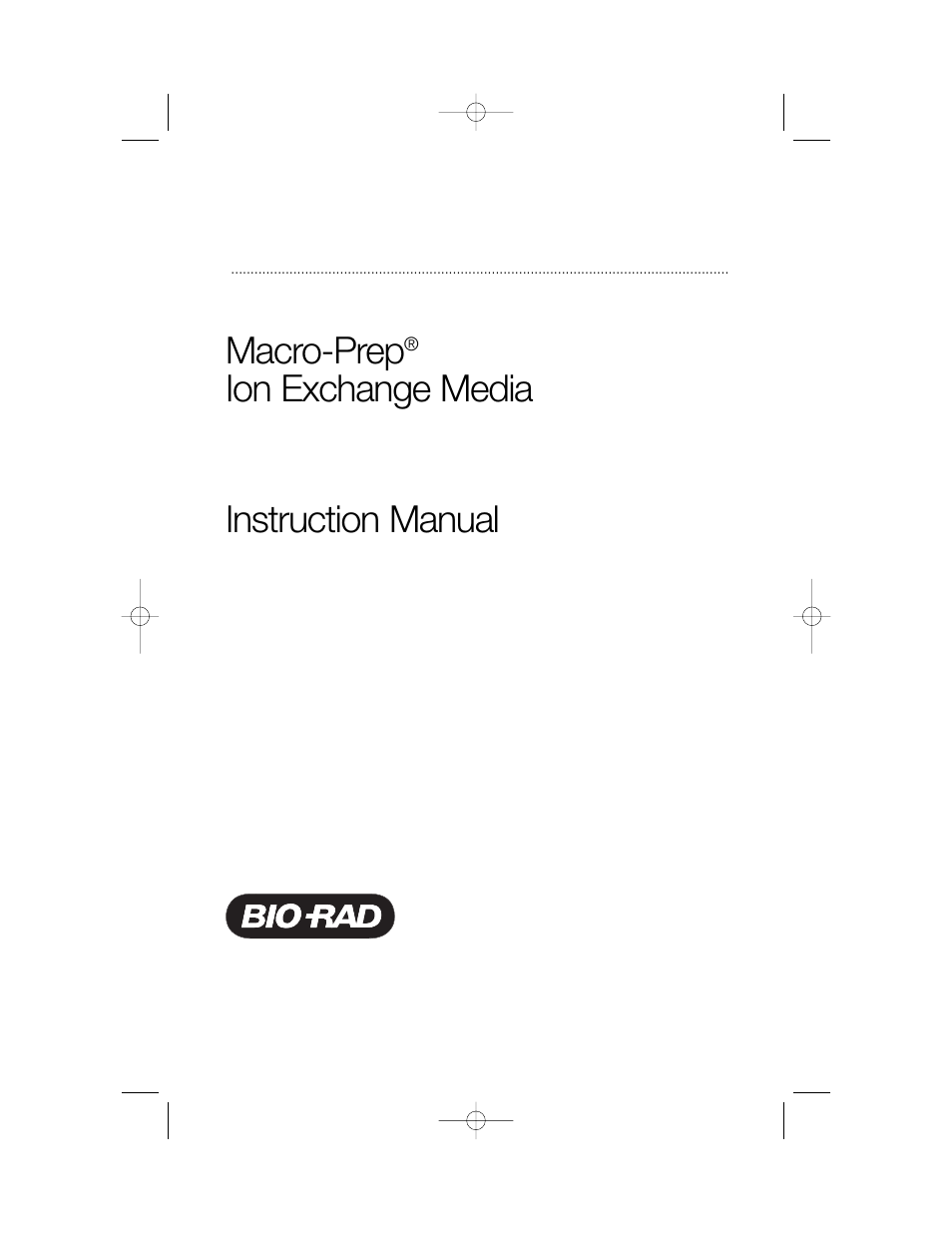 Bio-Rad Media Sampler Pack User Manual | 16 pages