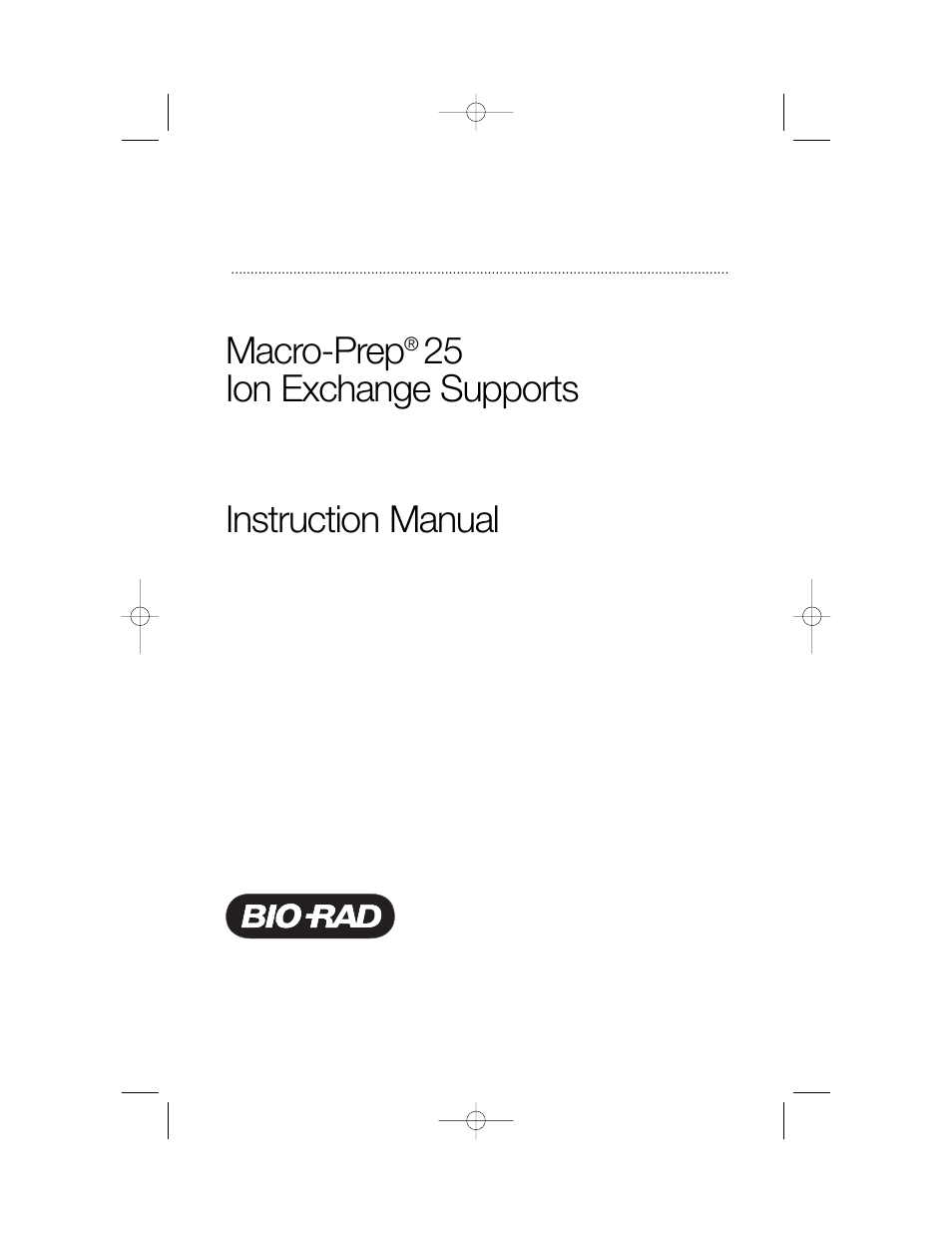 Bio-Rad Macro-Prep 25 S Media User Manual | 13 pages