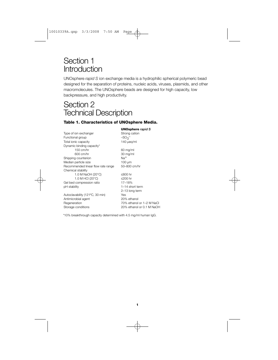 Bio-Rad UNOsphere™ Rapid S Media User Manual | Page 3 / 10