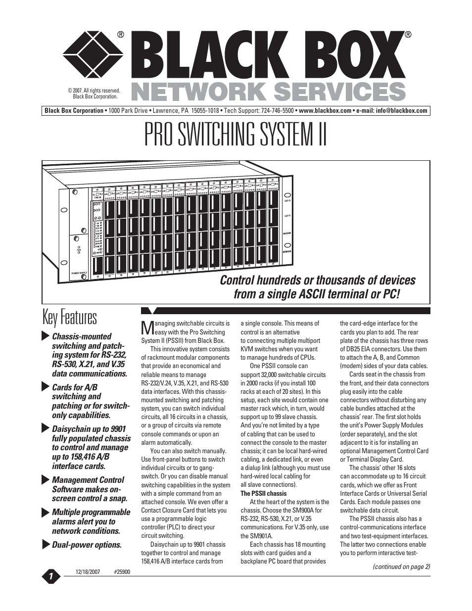 Black Box RS-232 User Manual | 4 pages