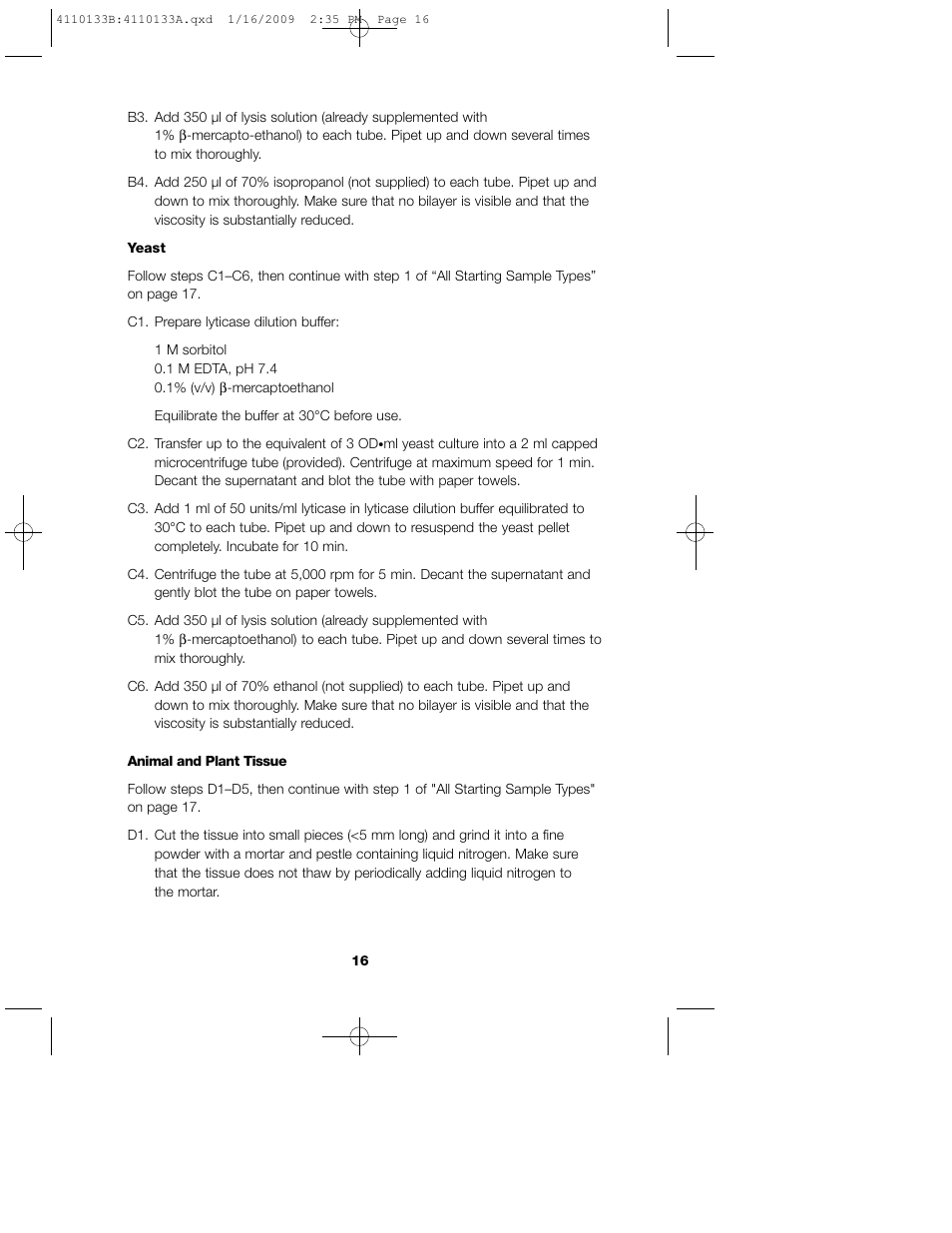 Bio-Rad Aurum™ Total RNA Mini Kit User Manual | Page 20 / 28