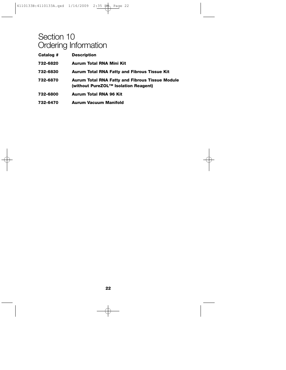 Bio-Rad Aurum™ Total RNA Mini Kit User Manual | Page 26 / 28