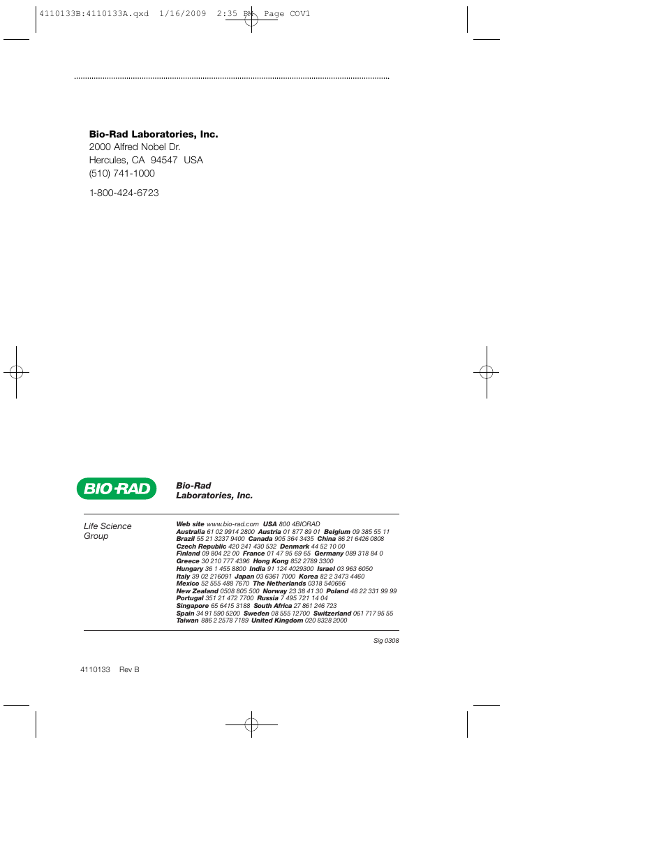 Bio-Rad Aurum™ Total RNA Mini Kit User Manual | Page 28 / 28