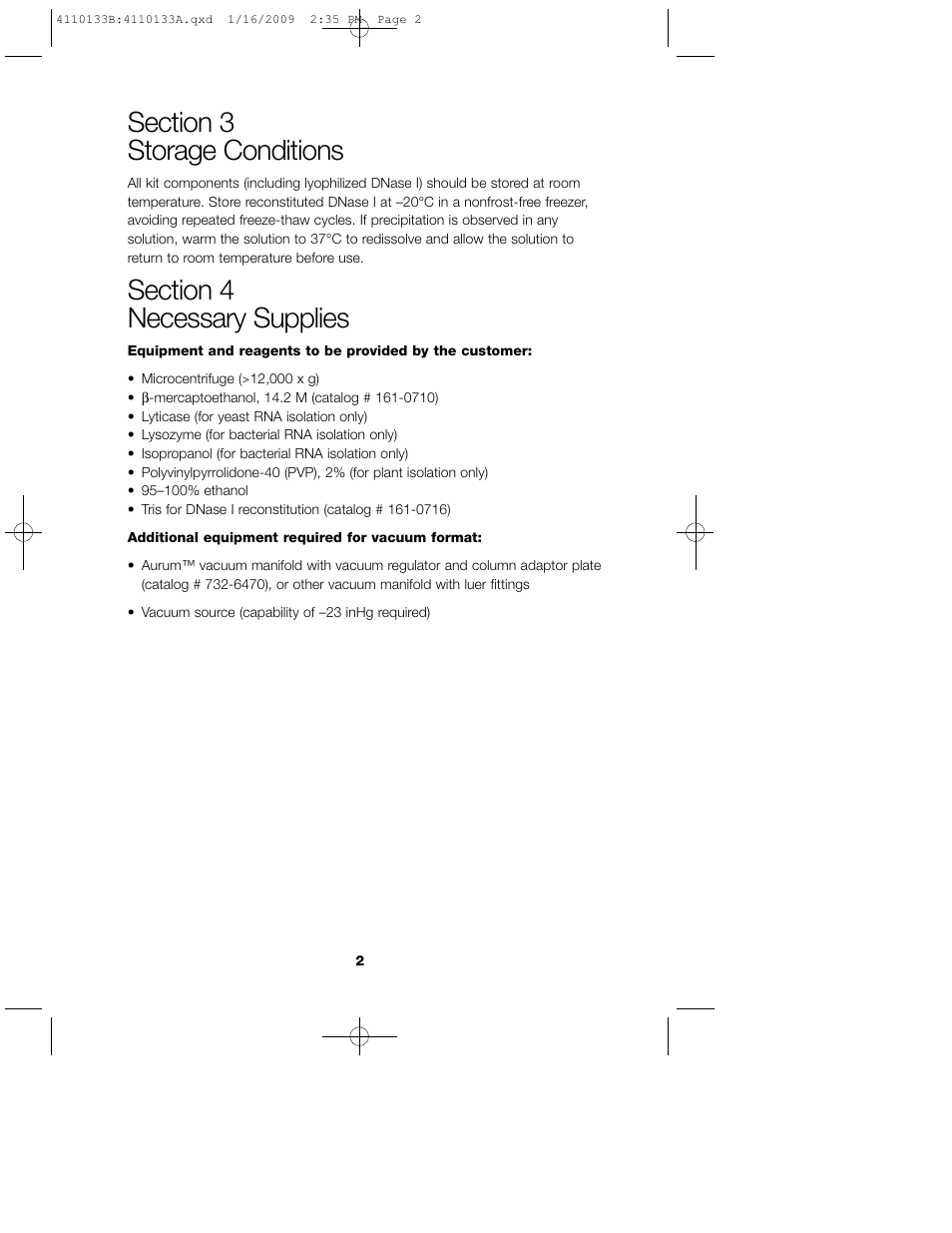 Bio-Rad Aurum™ Total RNA Mini Kit User Manual | Page 6 / 28