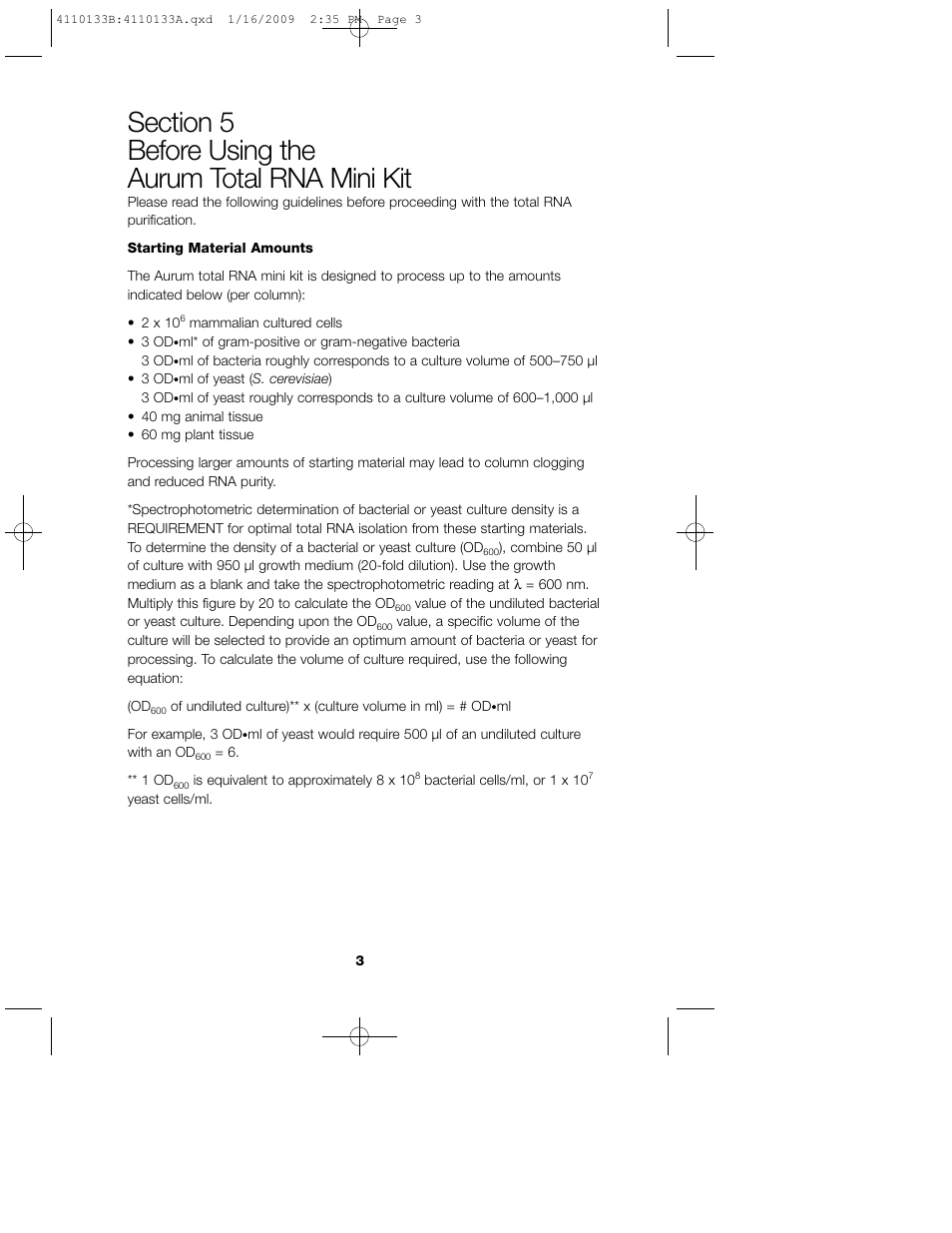 Bio-Rad Aurum™ Total RNA Mini Kit User Manual | Page 7 / 28