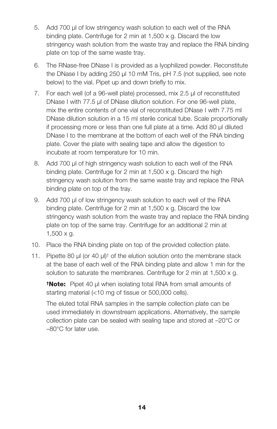 Bio-Rad Aurum™ Total RNA 96 Kit User Manual | Page 18 / 24
