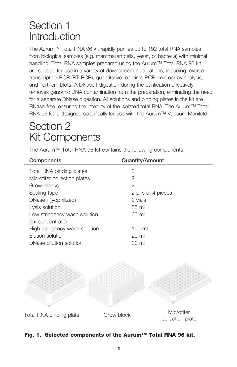 Bio-Rad Aurum™ Total RNA 96 Kit User Manual | Page 5 / 24