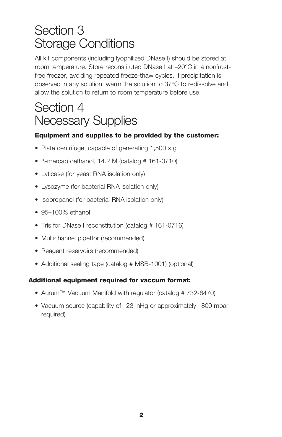 Bio-Rad Aurum™ Total RNA 96 Kit User Manual | Page 6 / 24