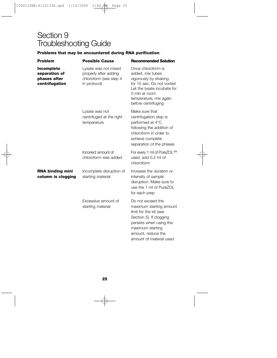 Bio-Rad Aurum™ Total RNA Fatty and Fibrous Tissue Kit User Manual | Page 29 / 40