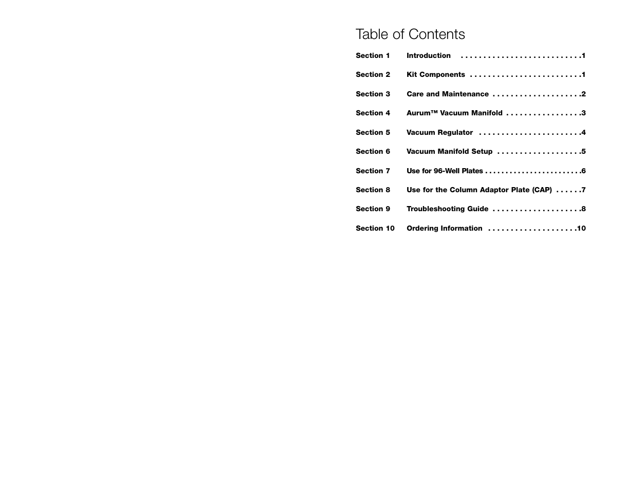 Bio-Rad Aurum™ Vacuum Manifold User Manual | Page 2 / 8